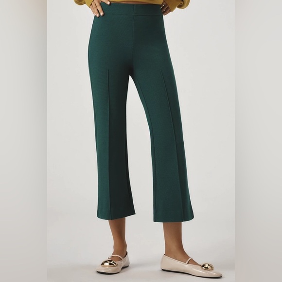 NWT! The Margot Kick-Flare Cropped Pants by Maeve - Hunter Green 🟡🎹 - Picture 2 of 9